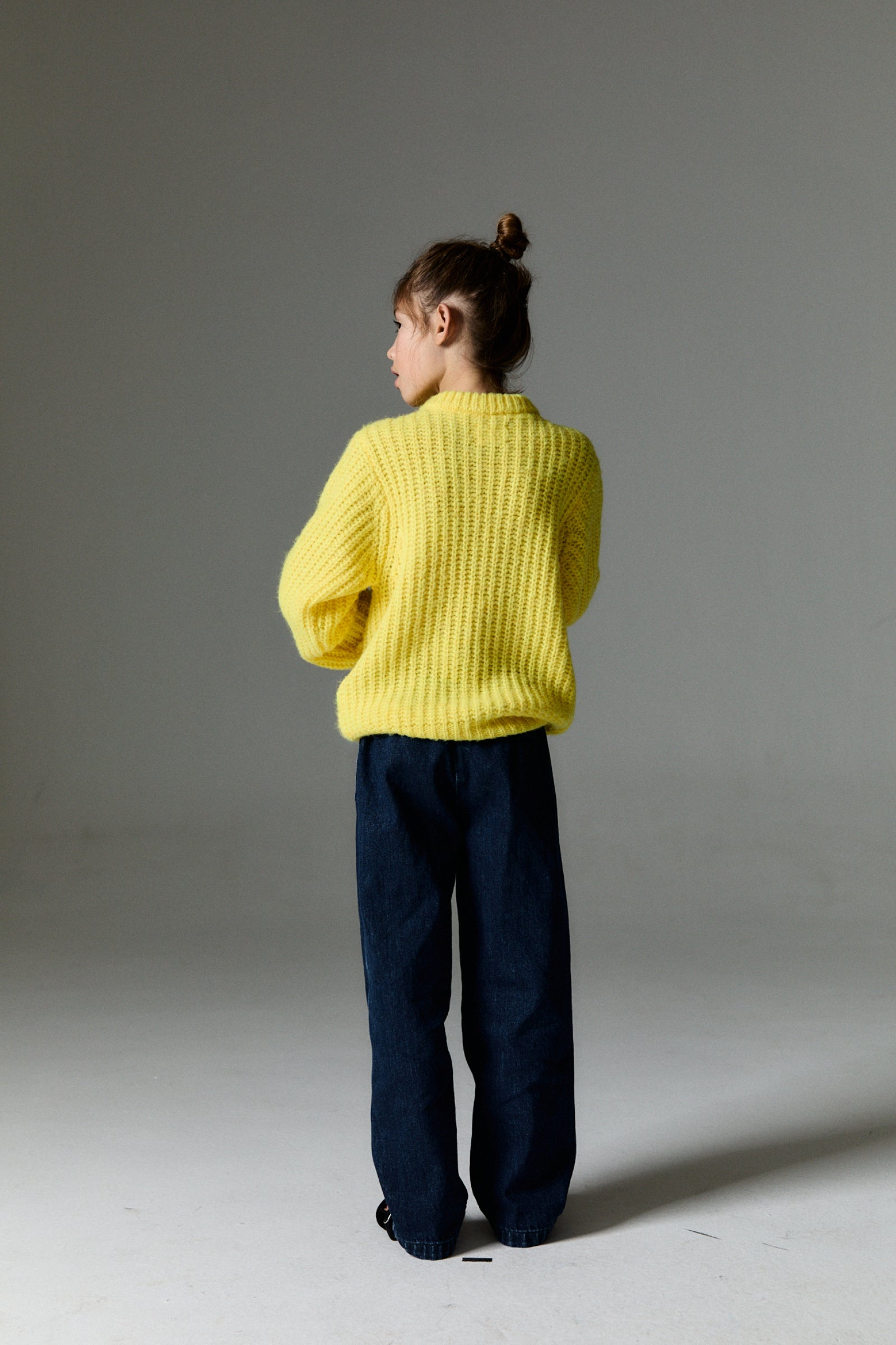 Girls Yellow Knit Sweater