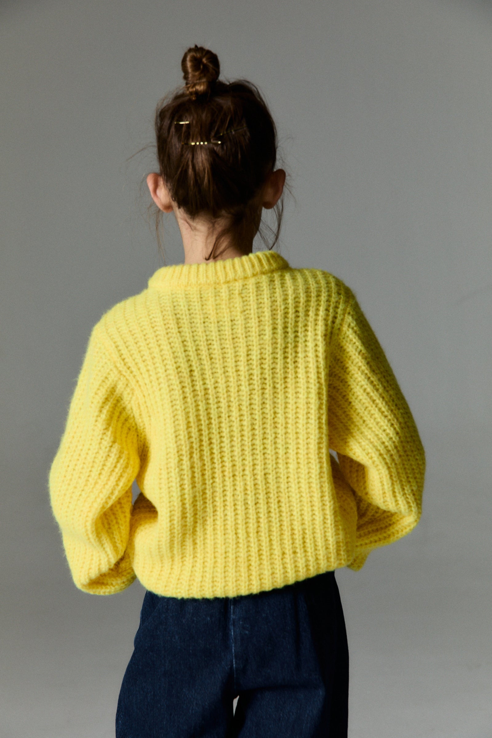 Girls Yellow Knit Sweater