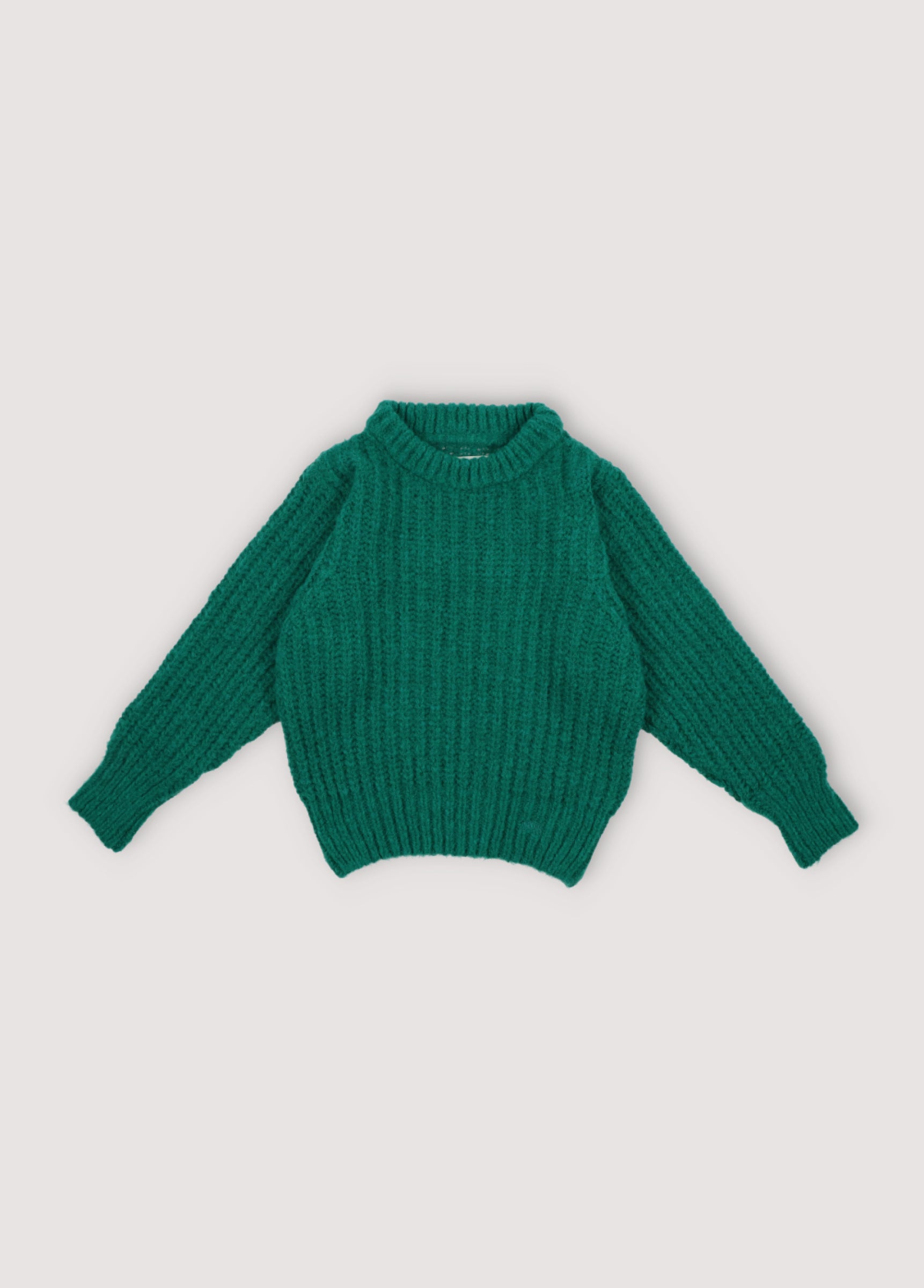 Girls Green Knit Sweater