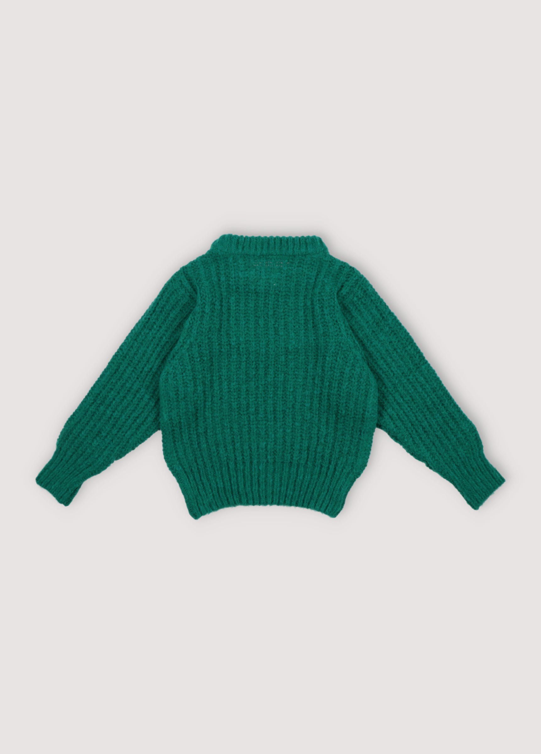 Girls Green Knit Sweater