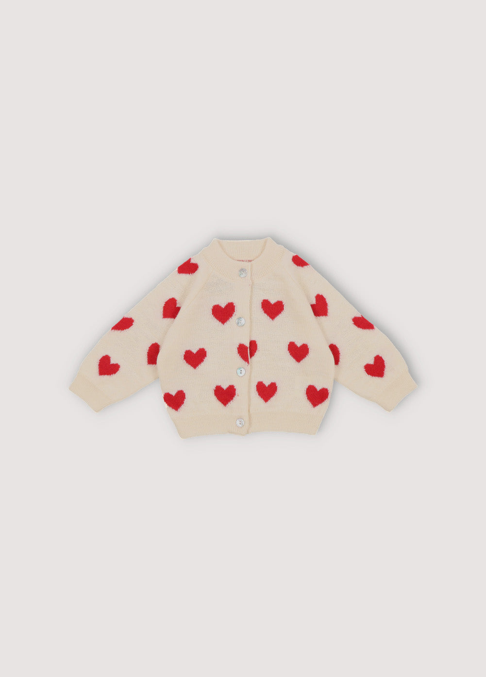 Baby Girls Cream Heart Wool Set