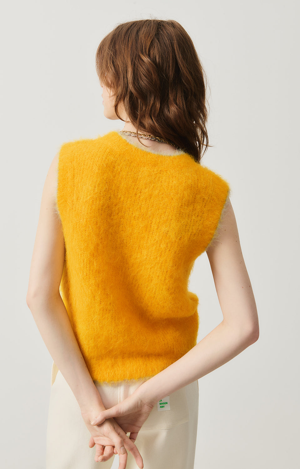 Women Yellow Alpaga Vest