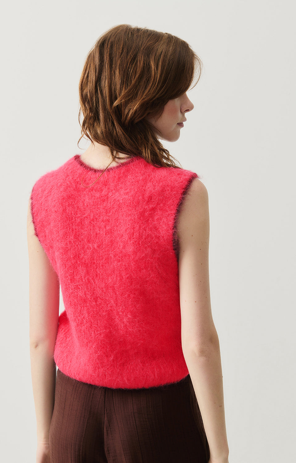 Women Pink Alpaga Vest