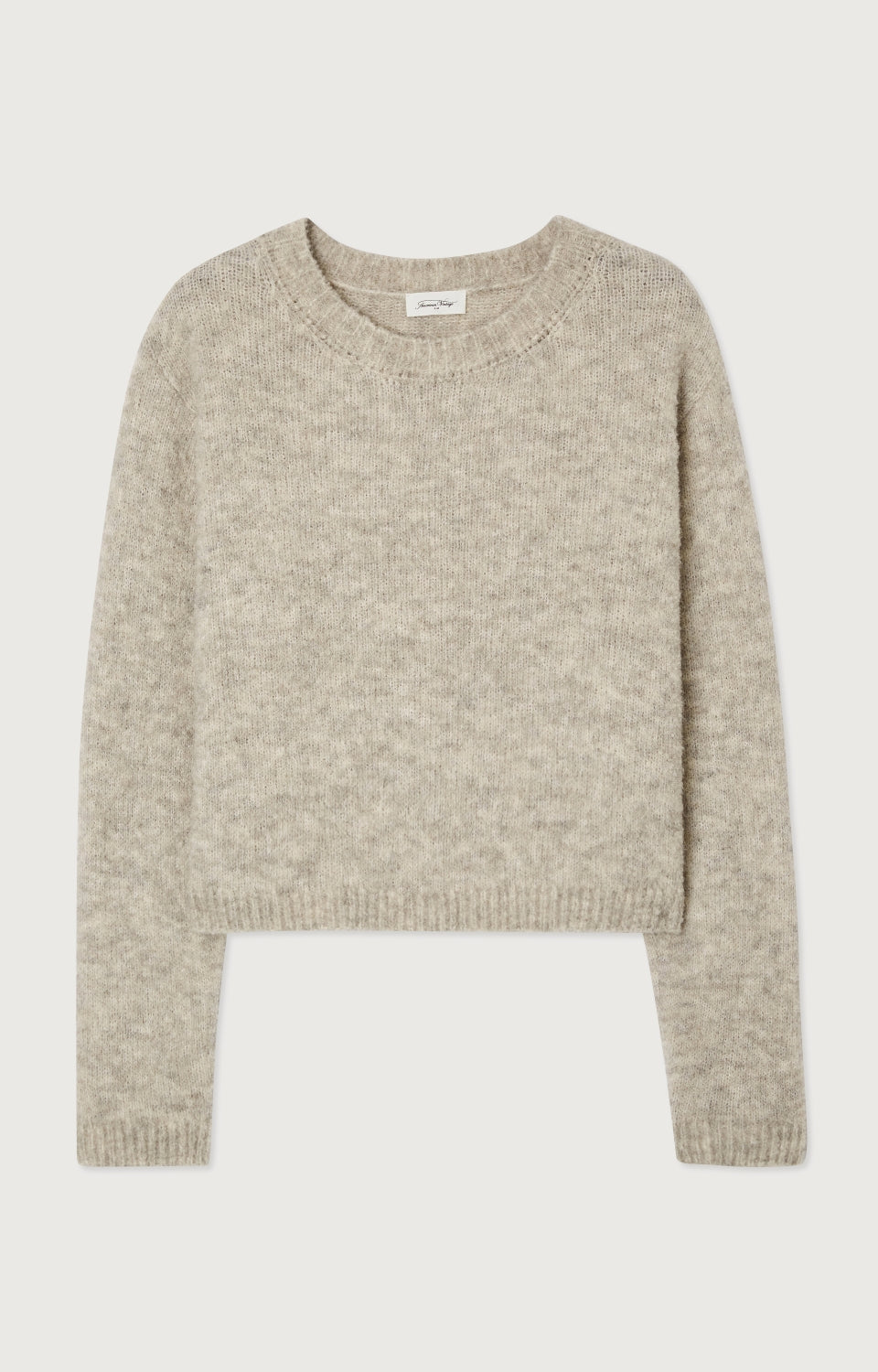 Women Beige Grey Knit Sweater