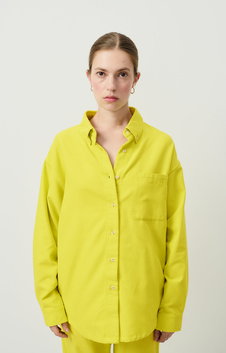 Women Yellow Cotton Shirt