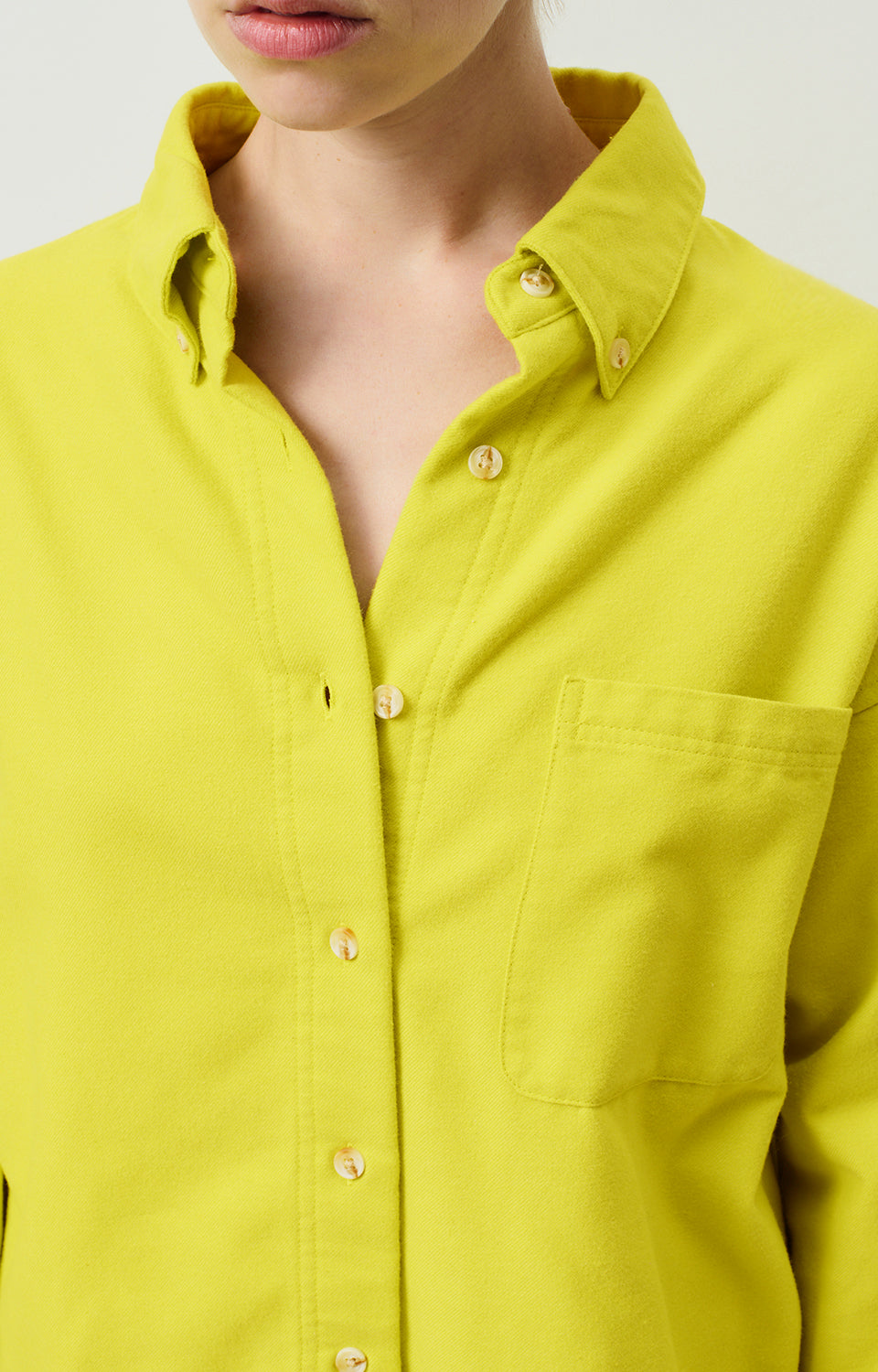 Women Yellow Cotton Shirt