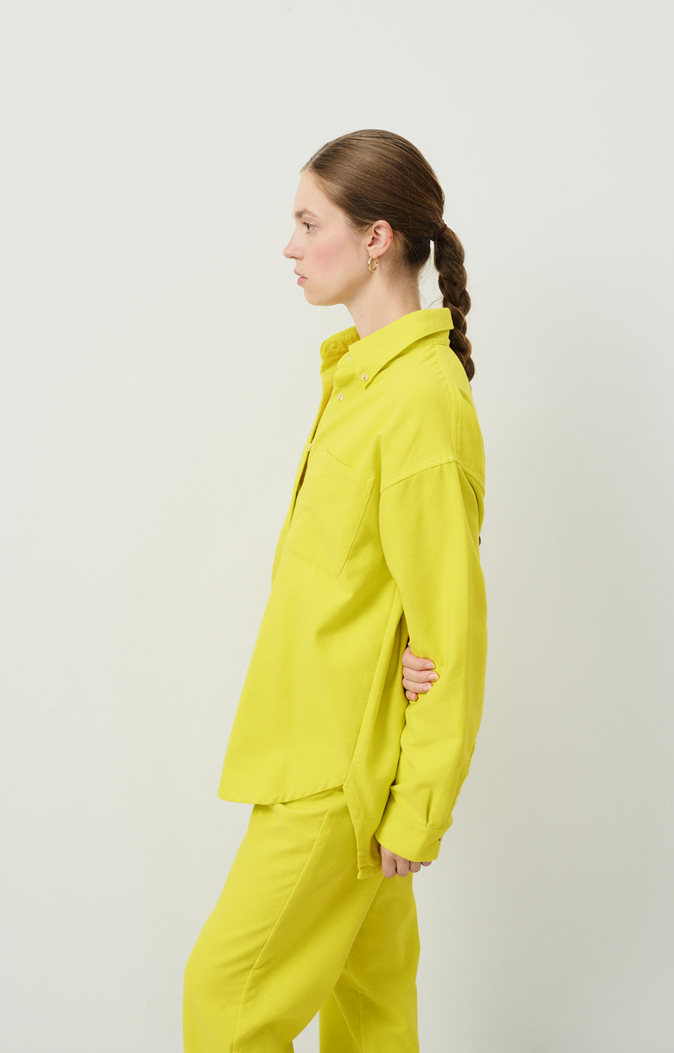 Women Yellow Cotton Shirt