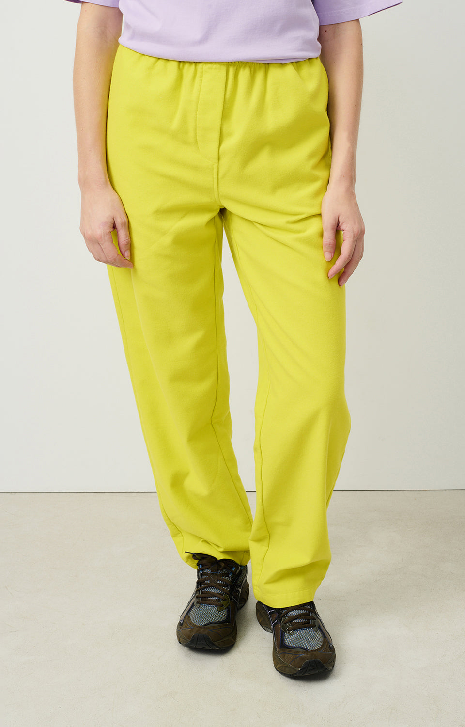 Women Yellow Cotton Trousers
