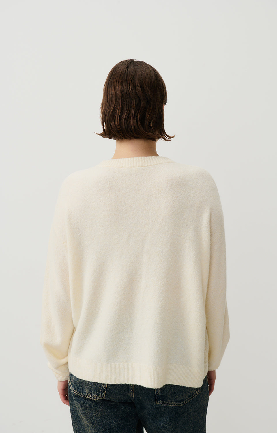 Women White Knit Cardigan