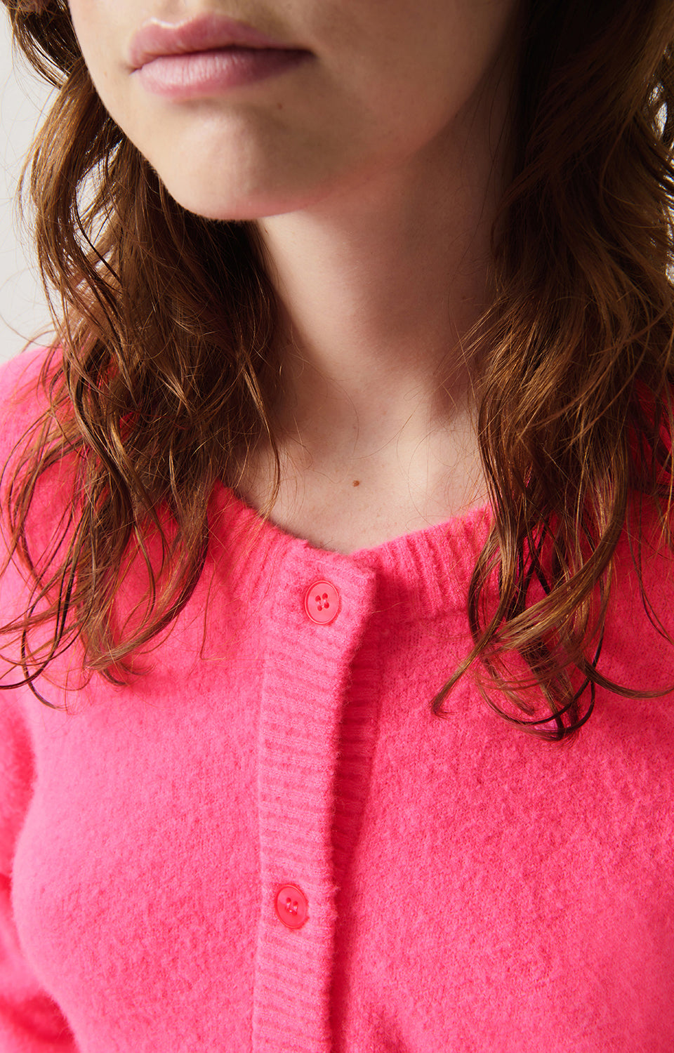 Women Pink Knit Cardigan