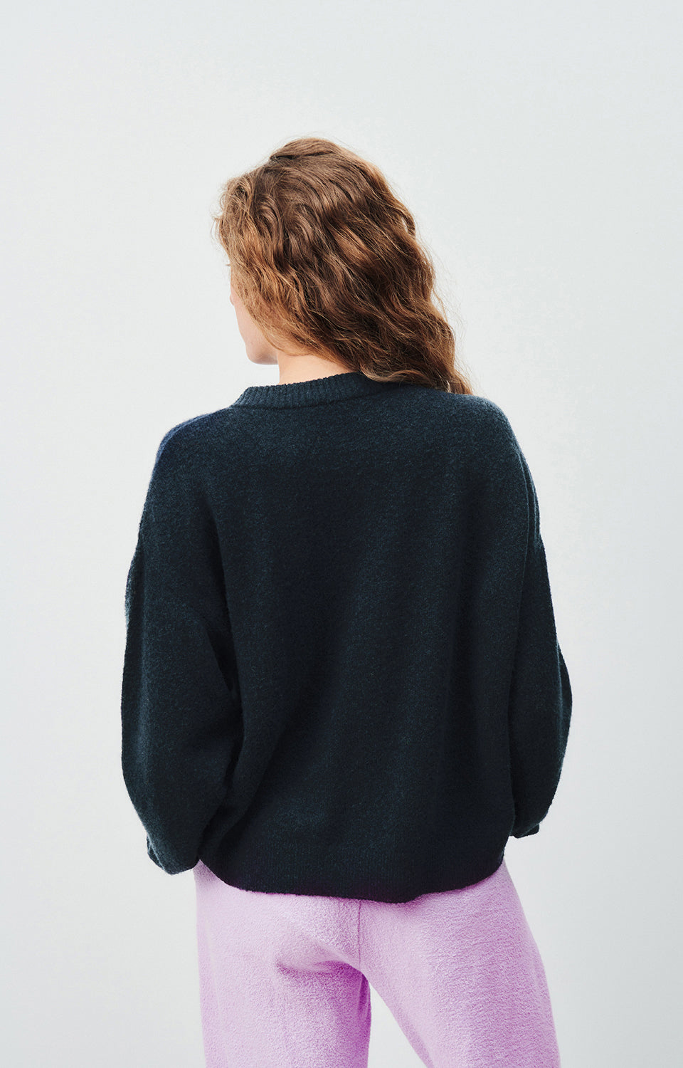 Women Dark Grey Knit Cardigan