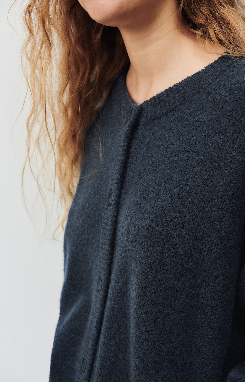 Women Dark Grey Knit Cardigan