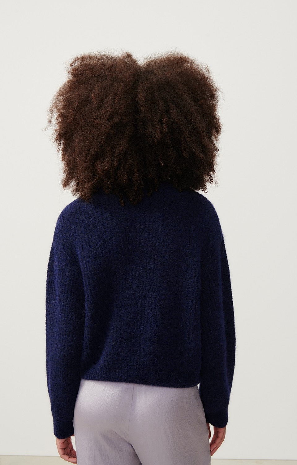 Women Navy Knit Sweater