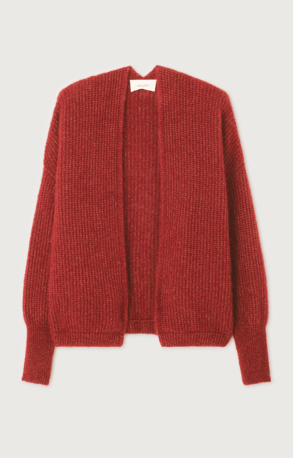 Women Red Knit Cardigan