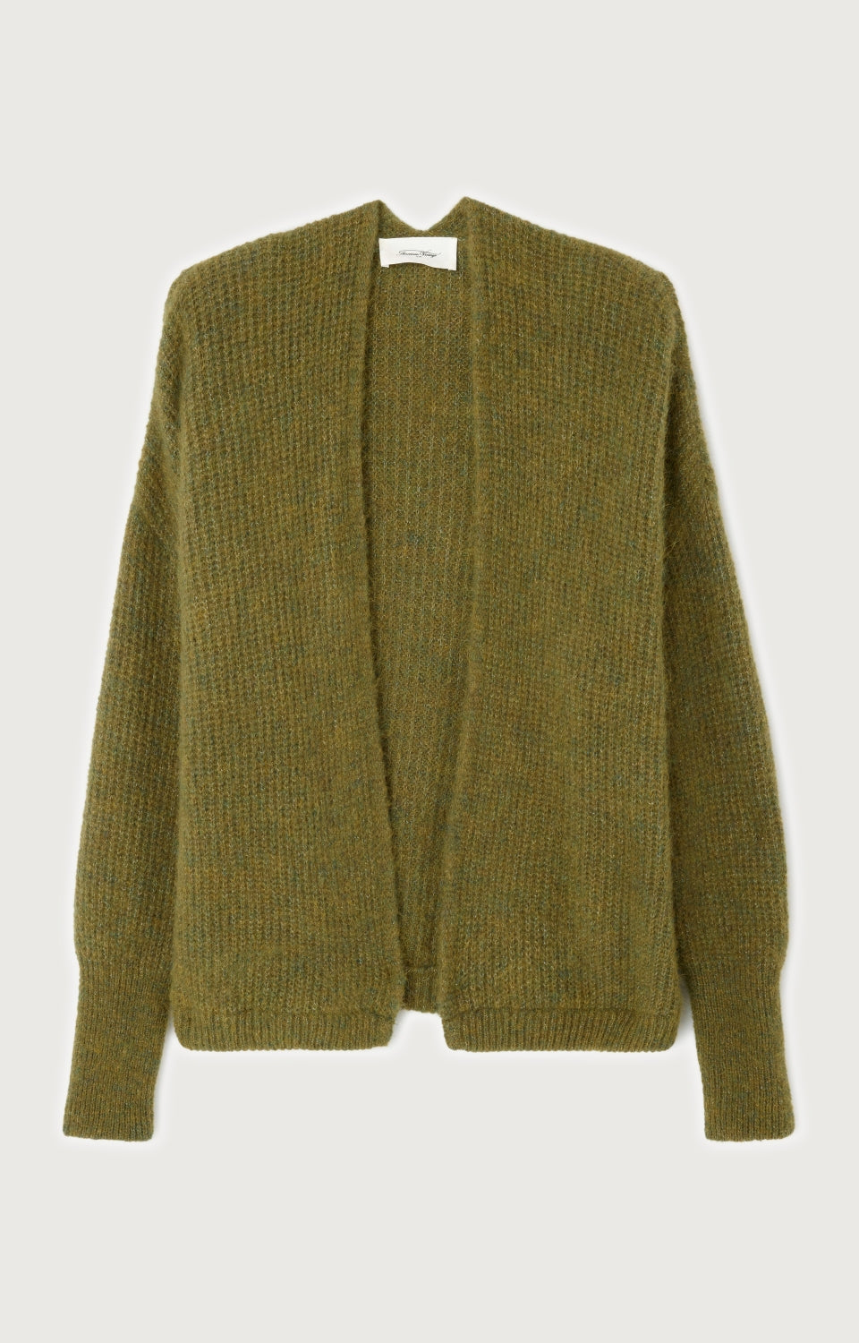 Women Green Knit Cardigan