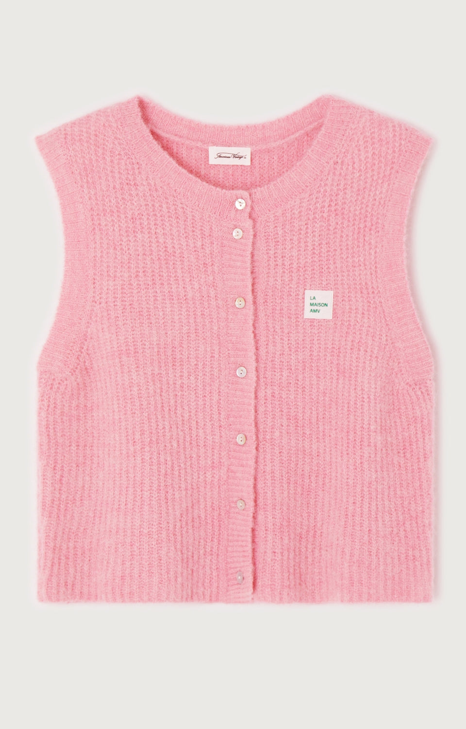 Women Pink Knit Gilet