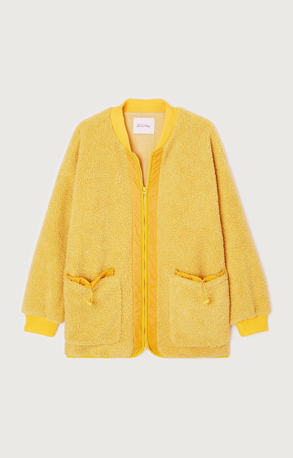 Women Yellow Zip-Up Jacket