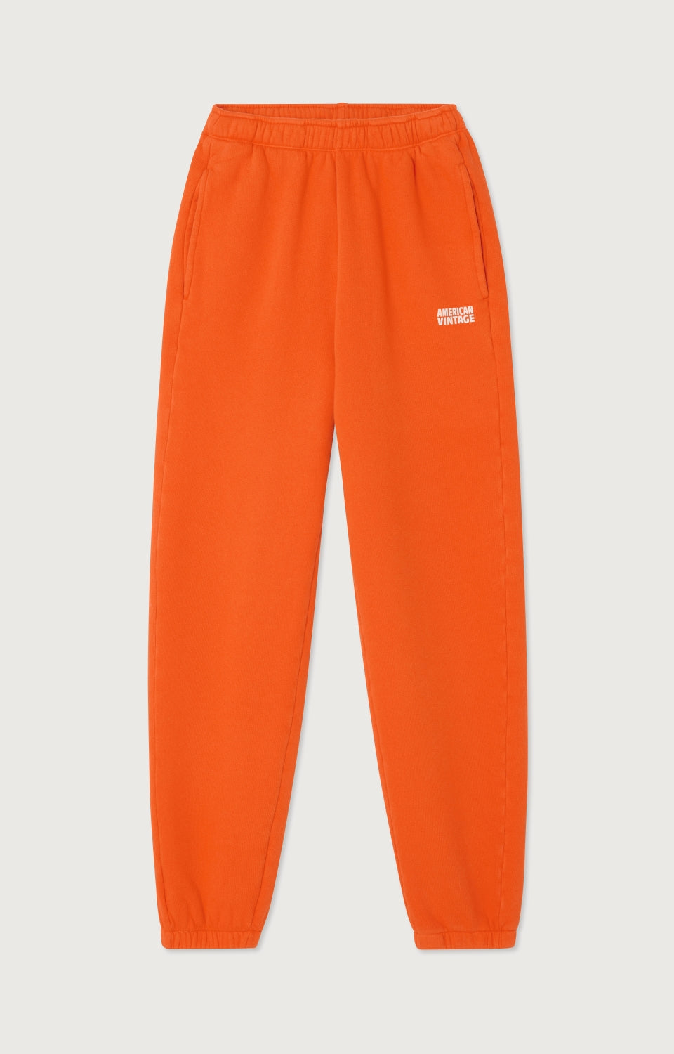 Women Fluo Orange Cotton Trousers