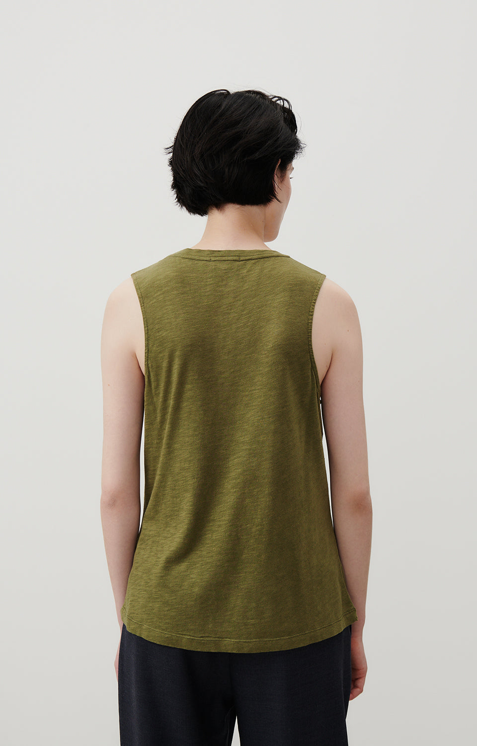 Women Olive Cotton Vest