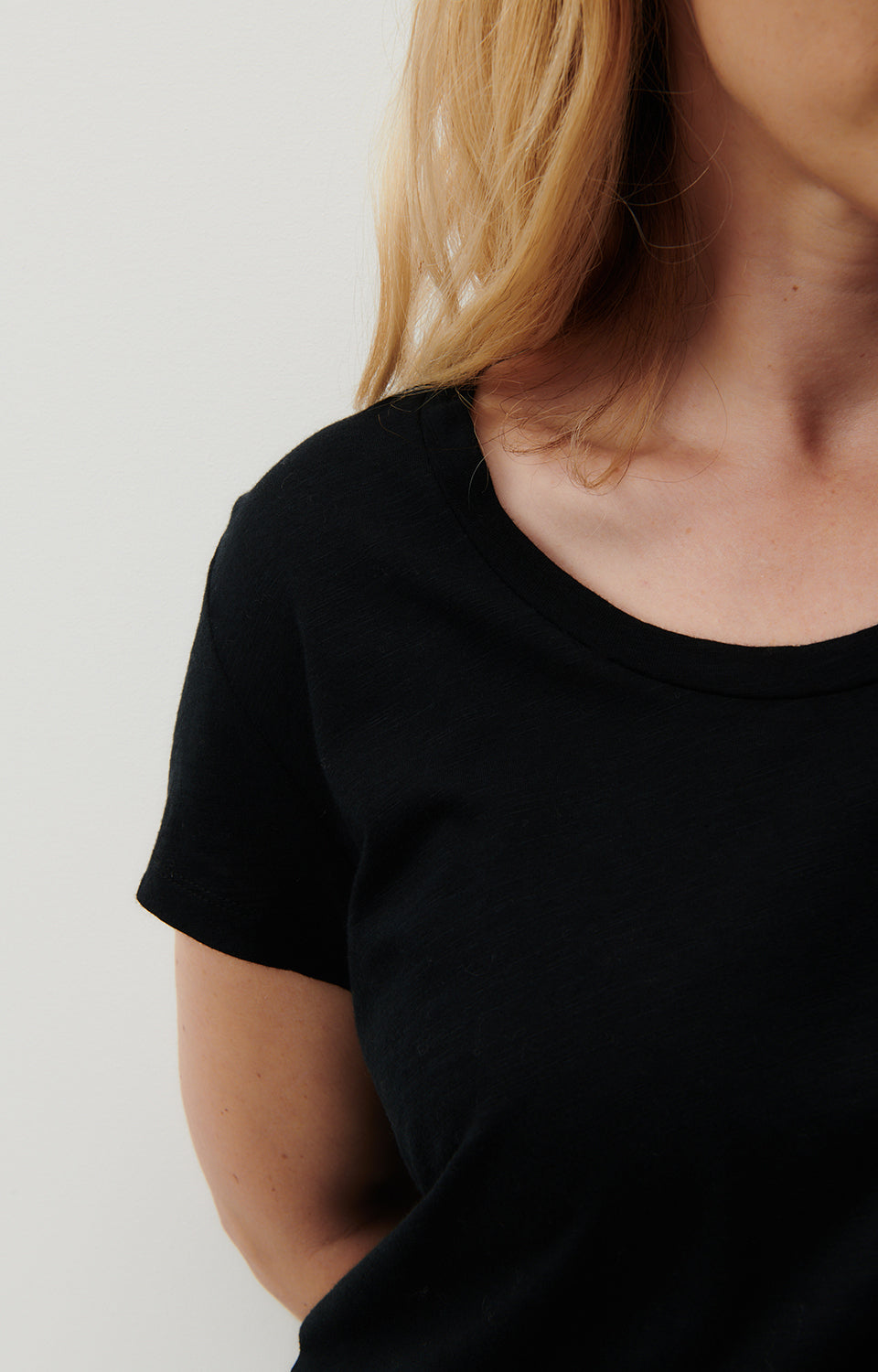 Women Black Cotton T-Shirt