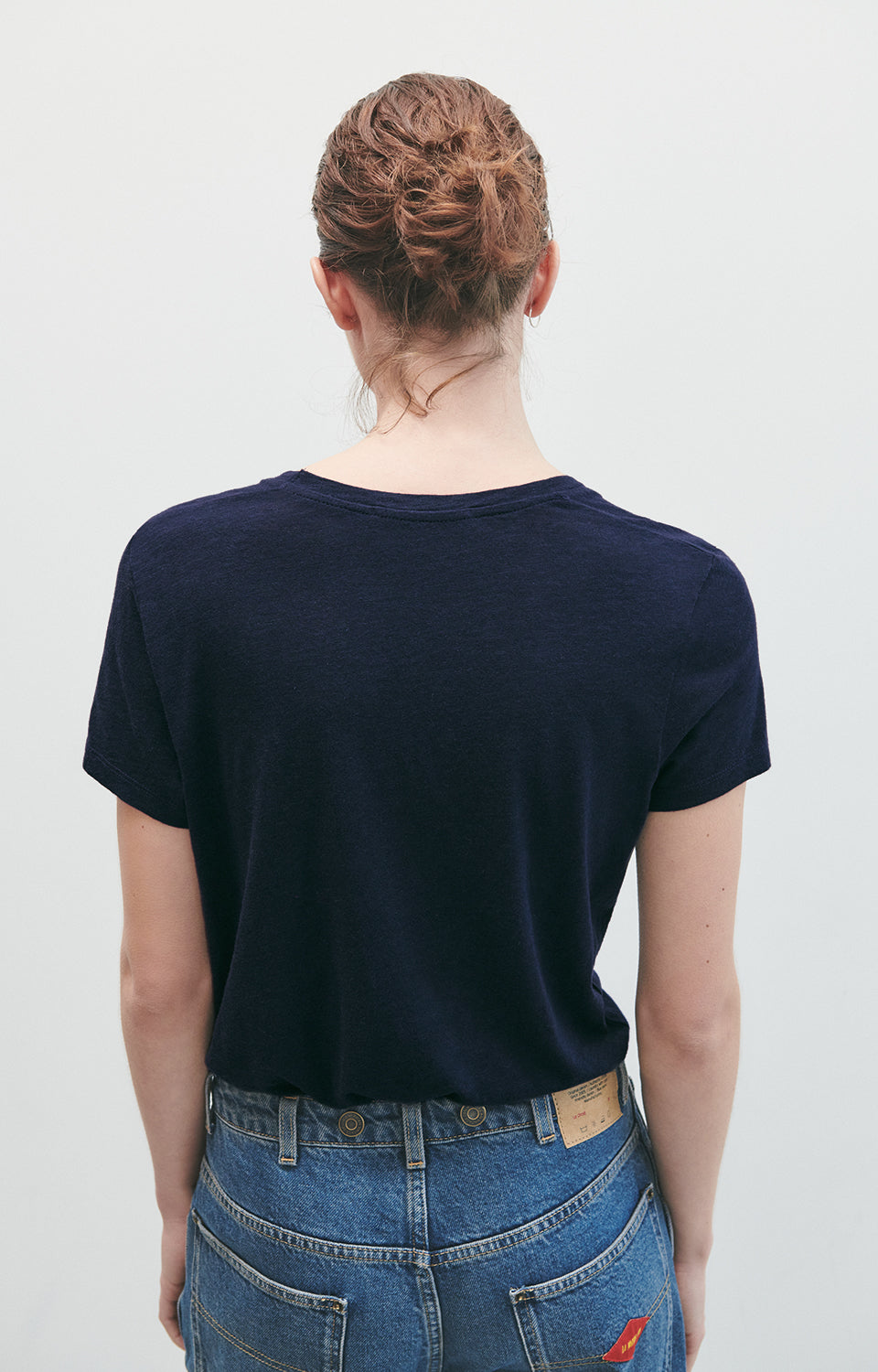 Women Navy Cotton T-Shirt