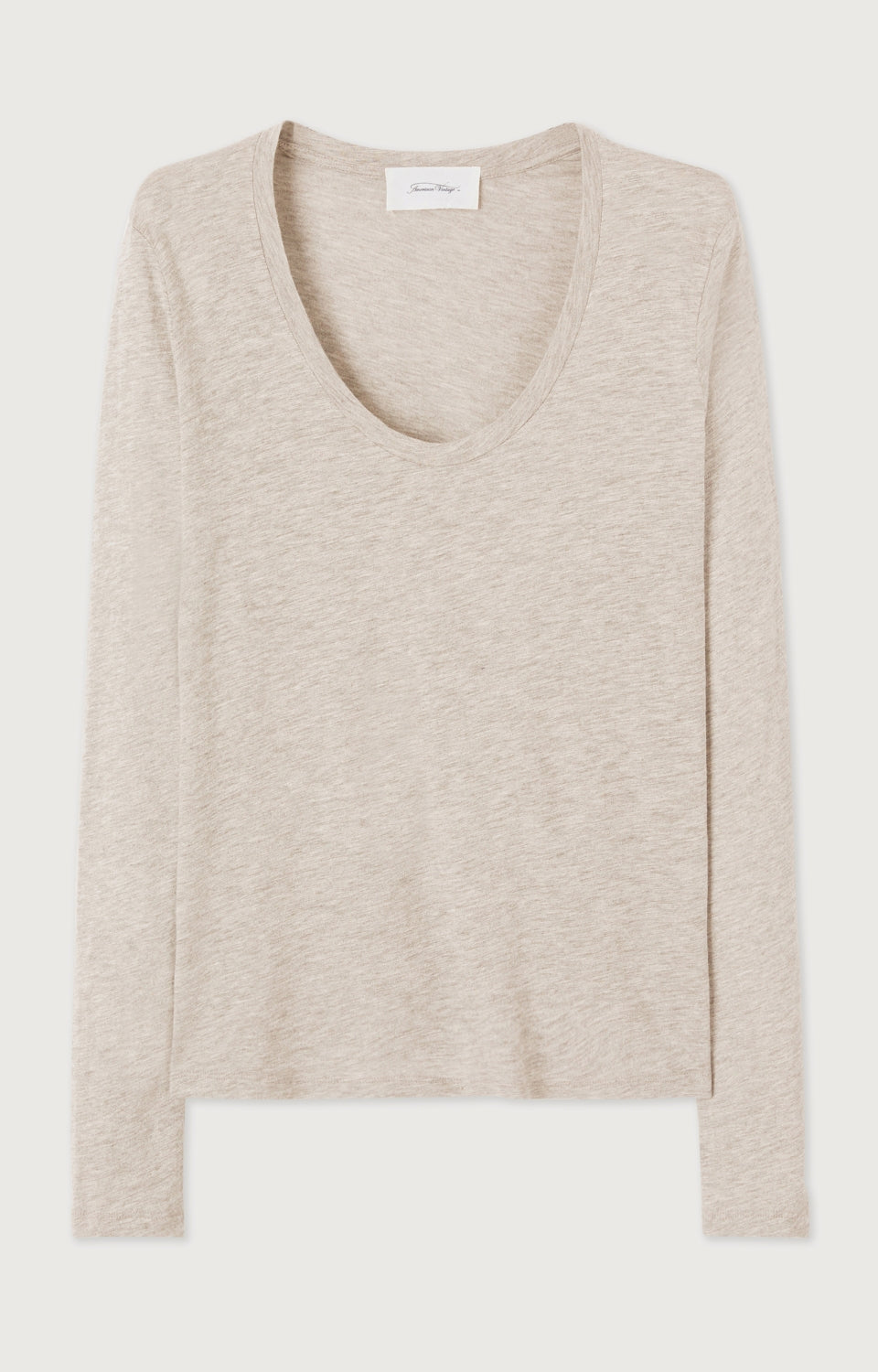 Women Beige Cotton T-Shirt