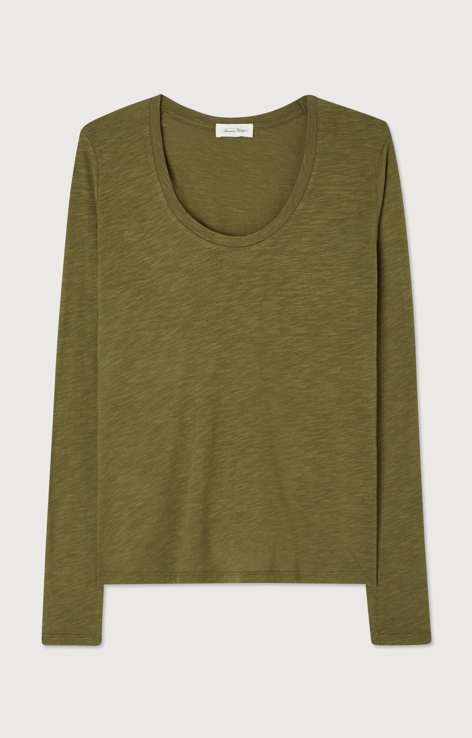 Women Olive Cotton T-Shirt