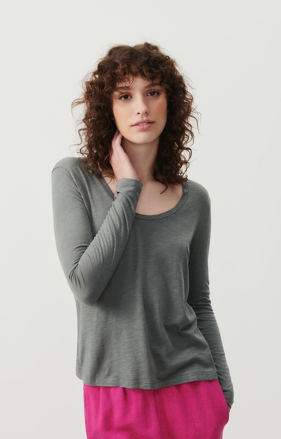Women Grey Cotton T-Shirt