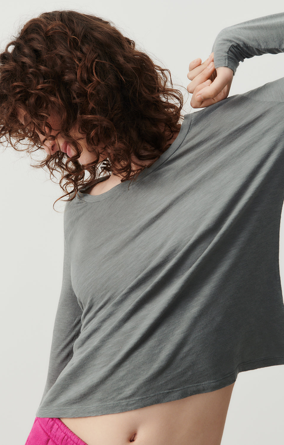 Women Grey Cotton T-Shirt