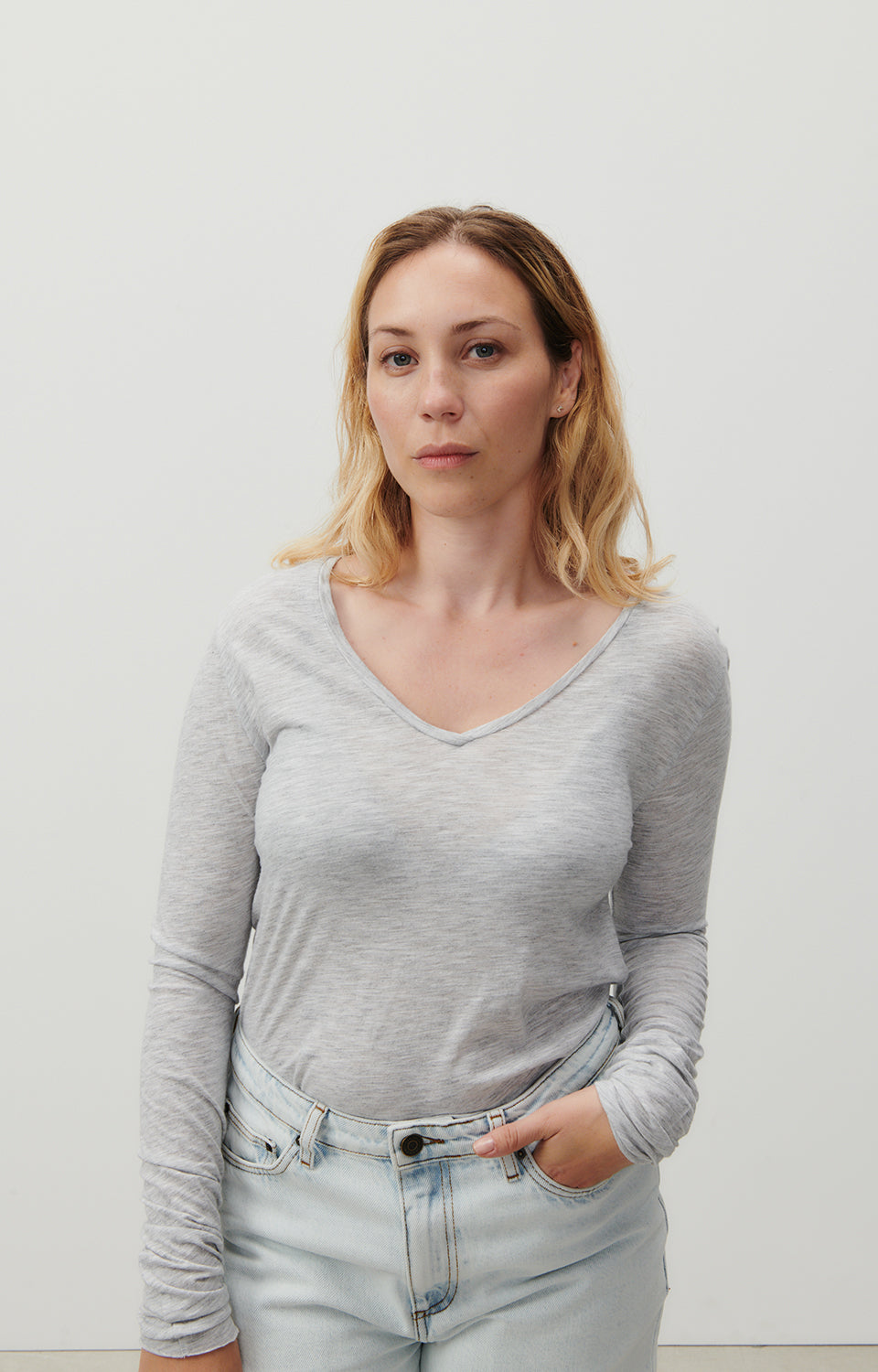 Women Grey Cotton T-Shirt