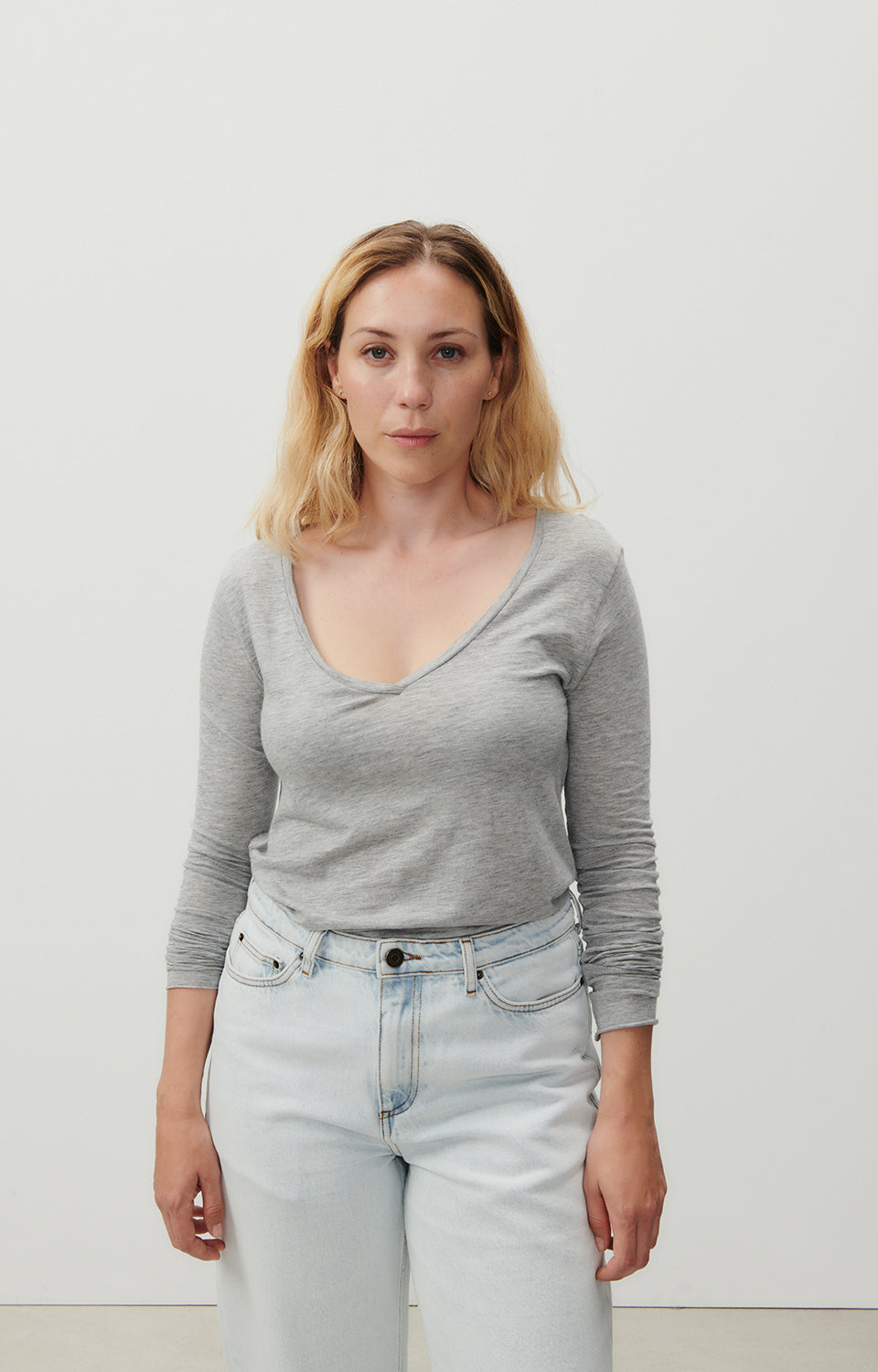 Women Grey Cotton T-Shirt