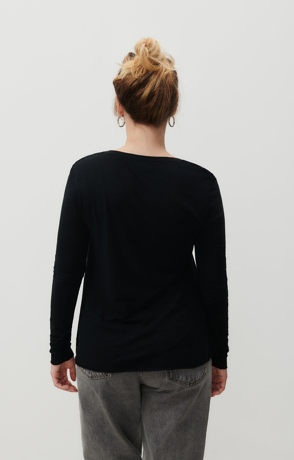 Women Black Cotton T-Shirt