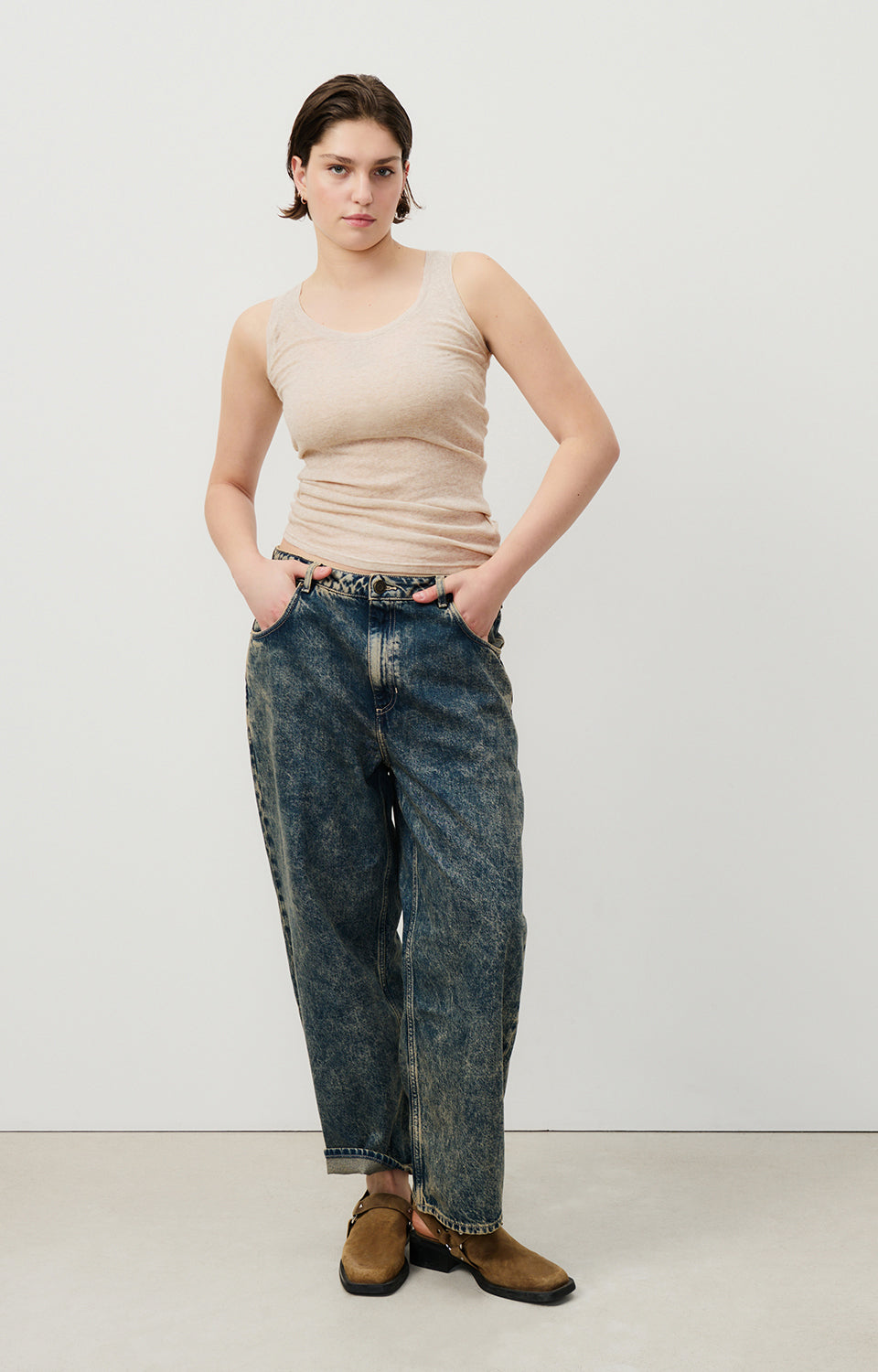 Women Dark Blue Denim Trousers