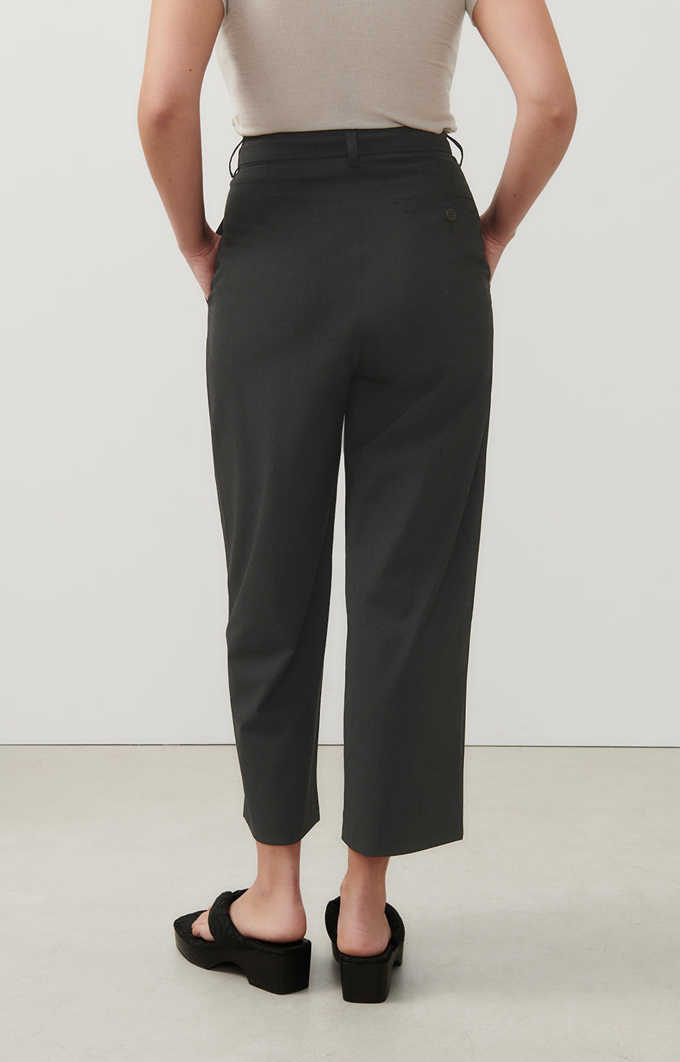 Women Dark Grey Trousers