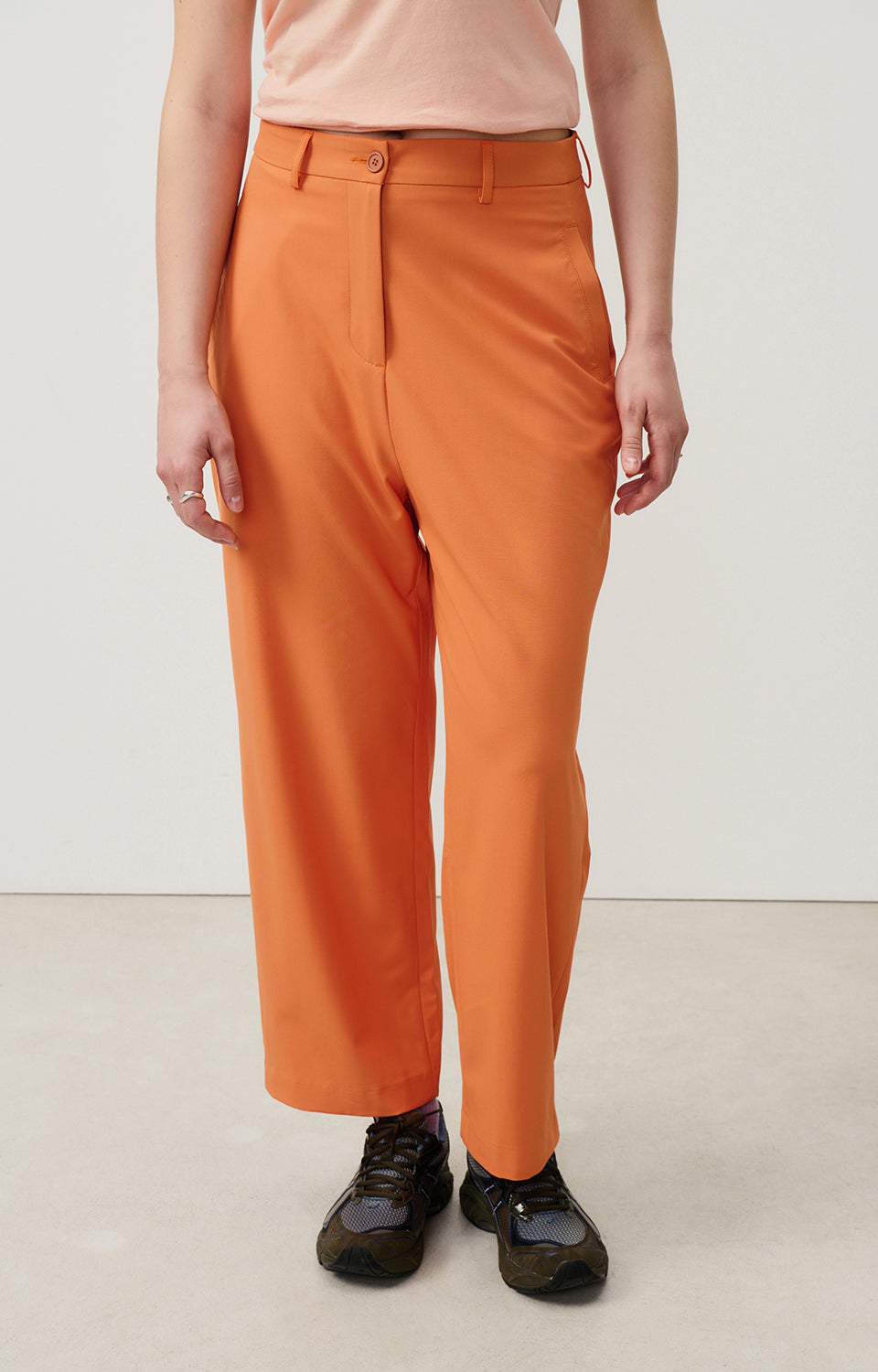 Women Orange Trousers