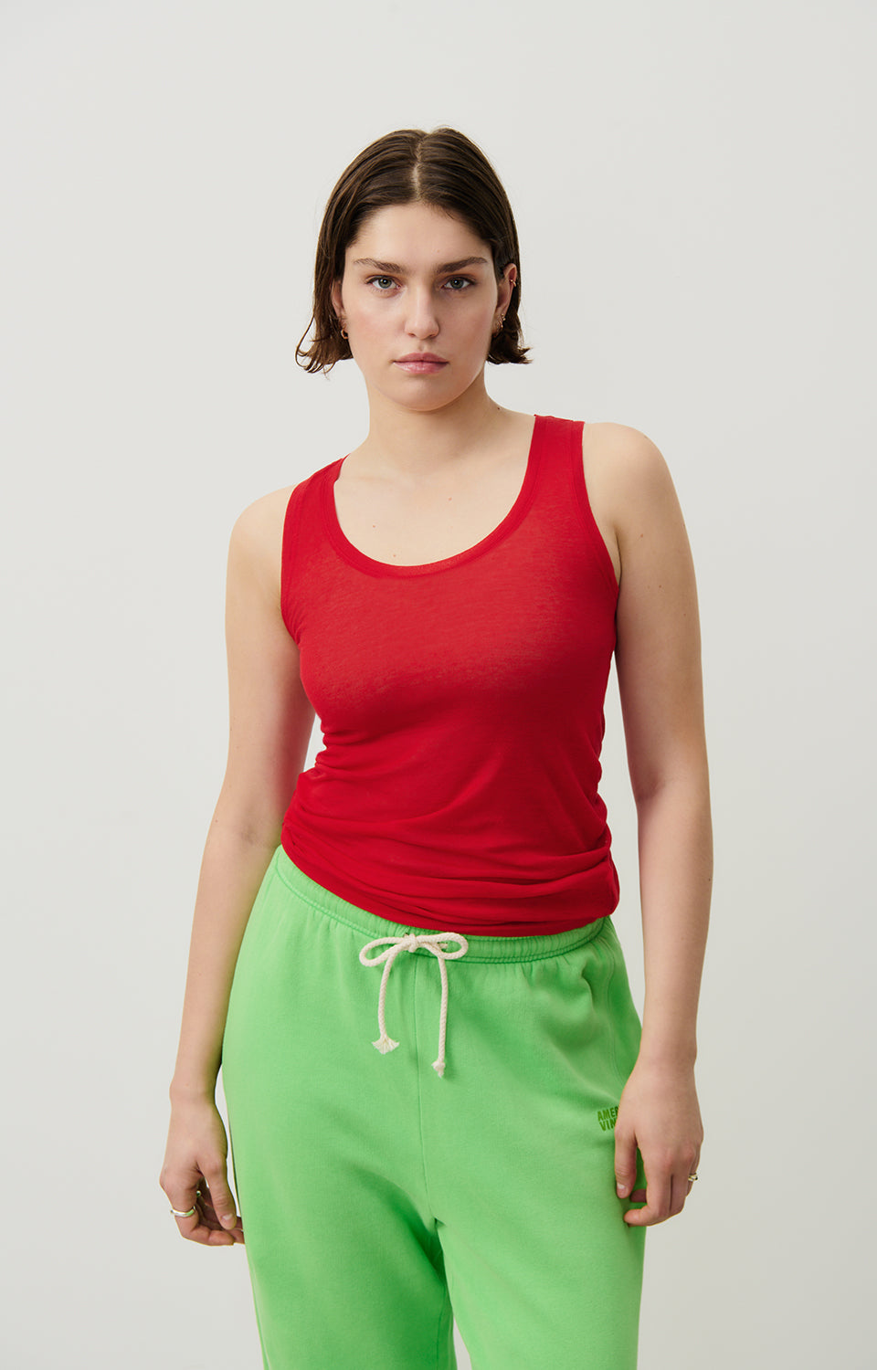 Women Red Cotton Vest