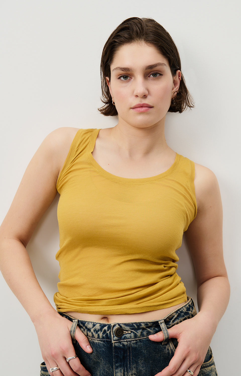 Women Yellow Cotton Vest