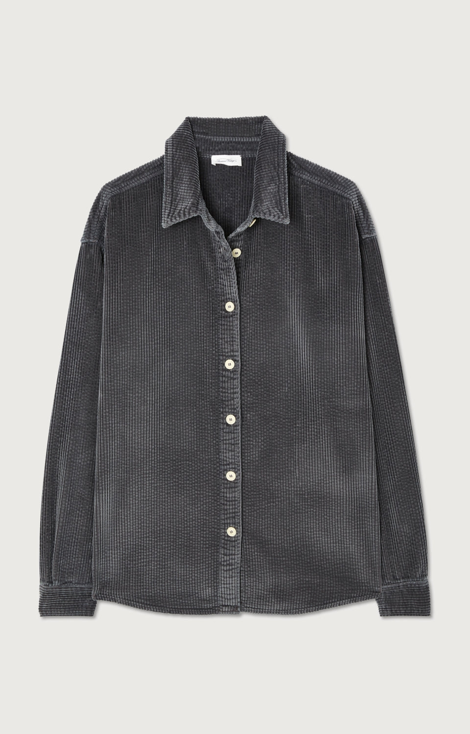 Women Dark Grey Corduroy Shirt