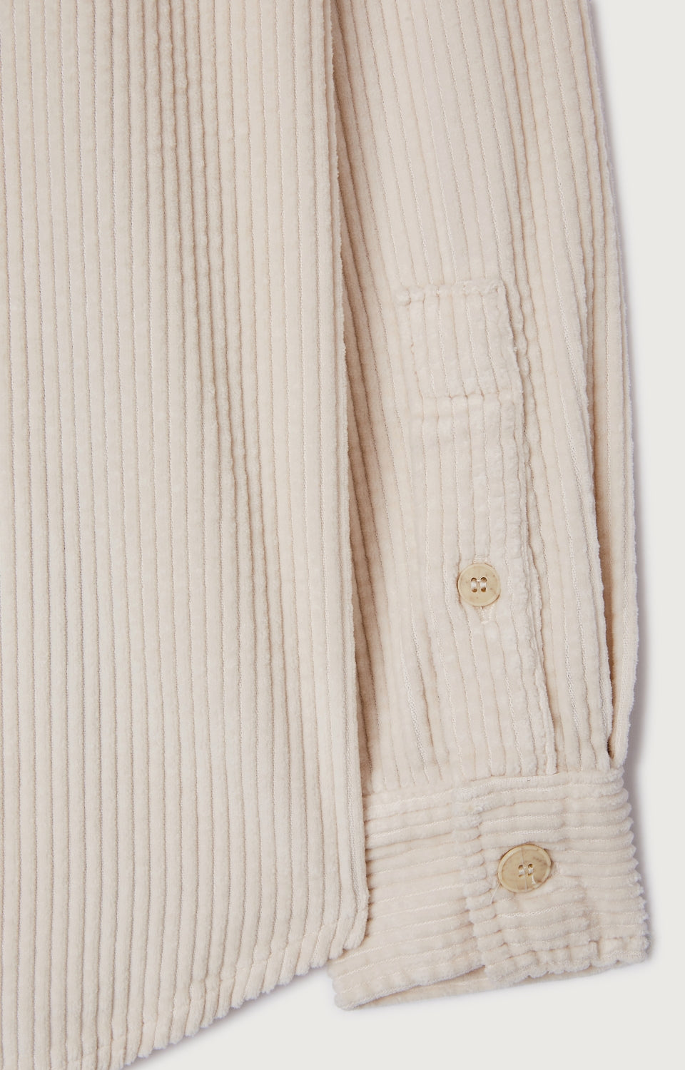 Women White Corduroy Shirt