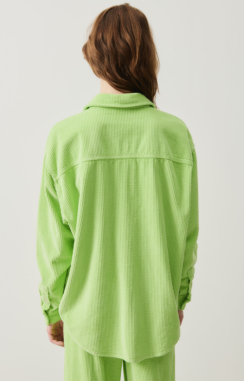 Women Green Corduroy Shirt