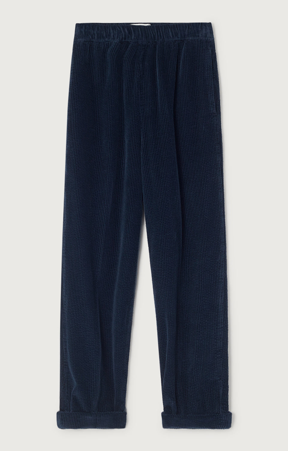 Women Navy Corduroy Trousers