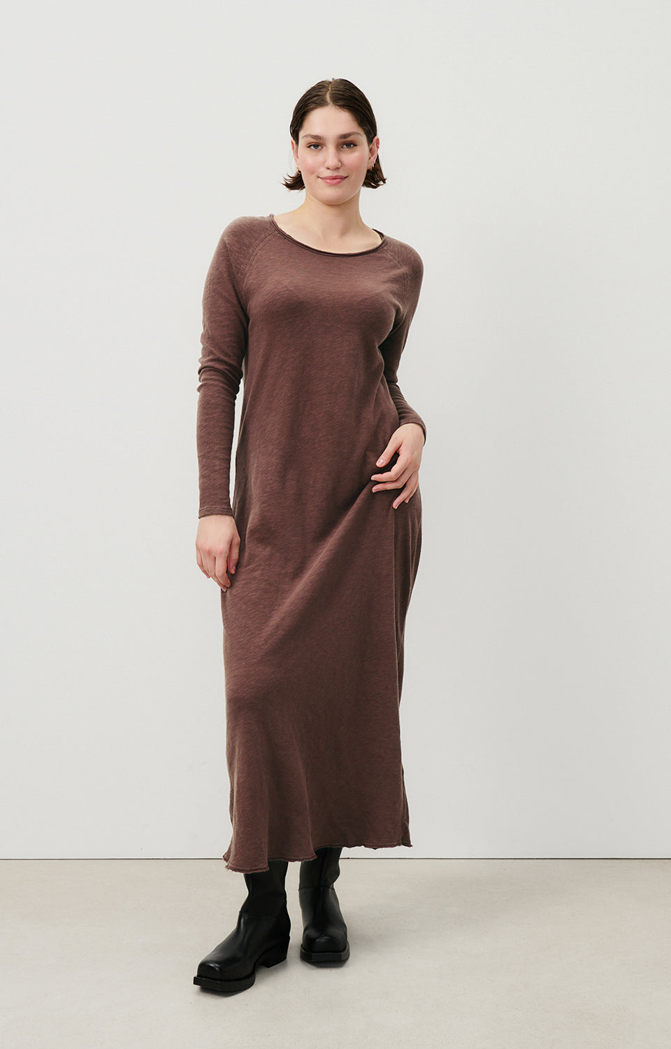 Women Brown Cotton Dress