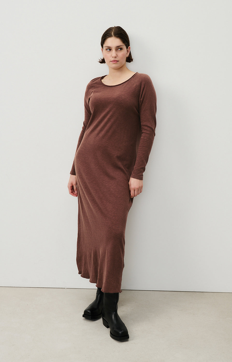 Women Brown Cotton Dress