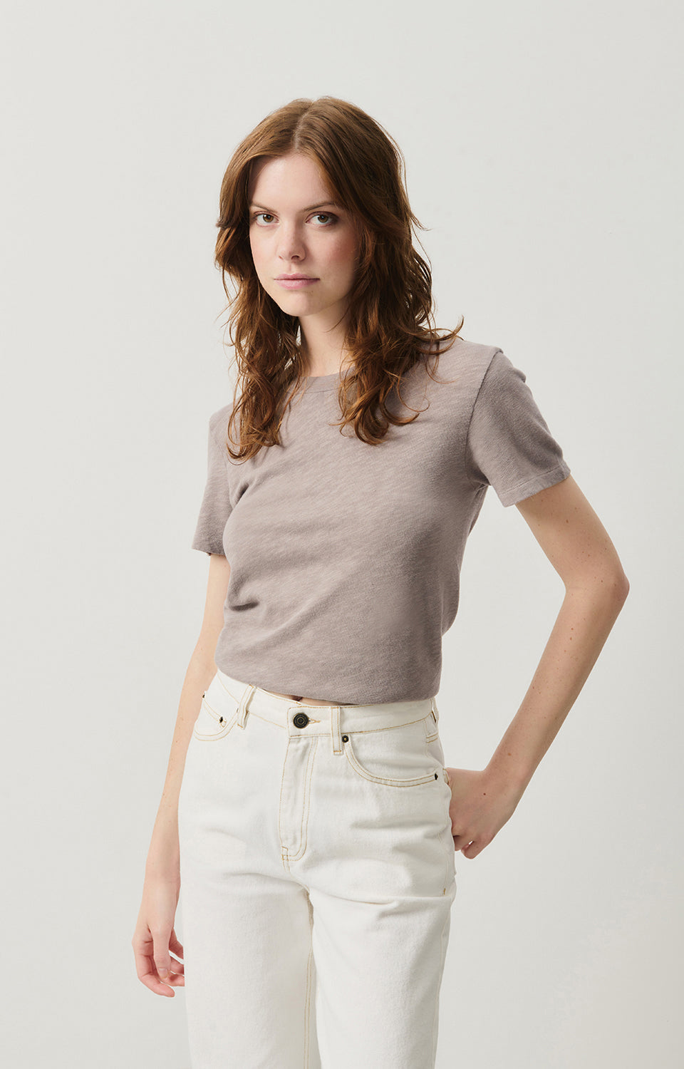 Women Camel Cotton T-Shirt