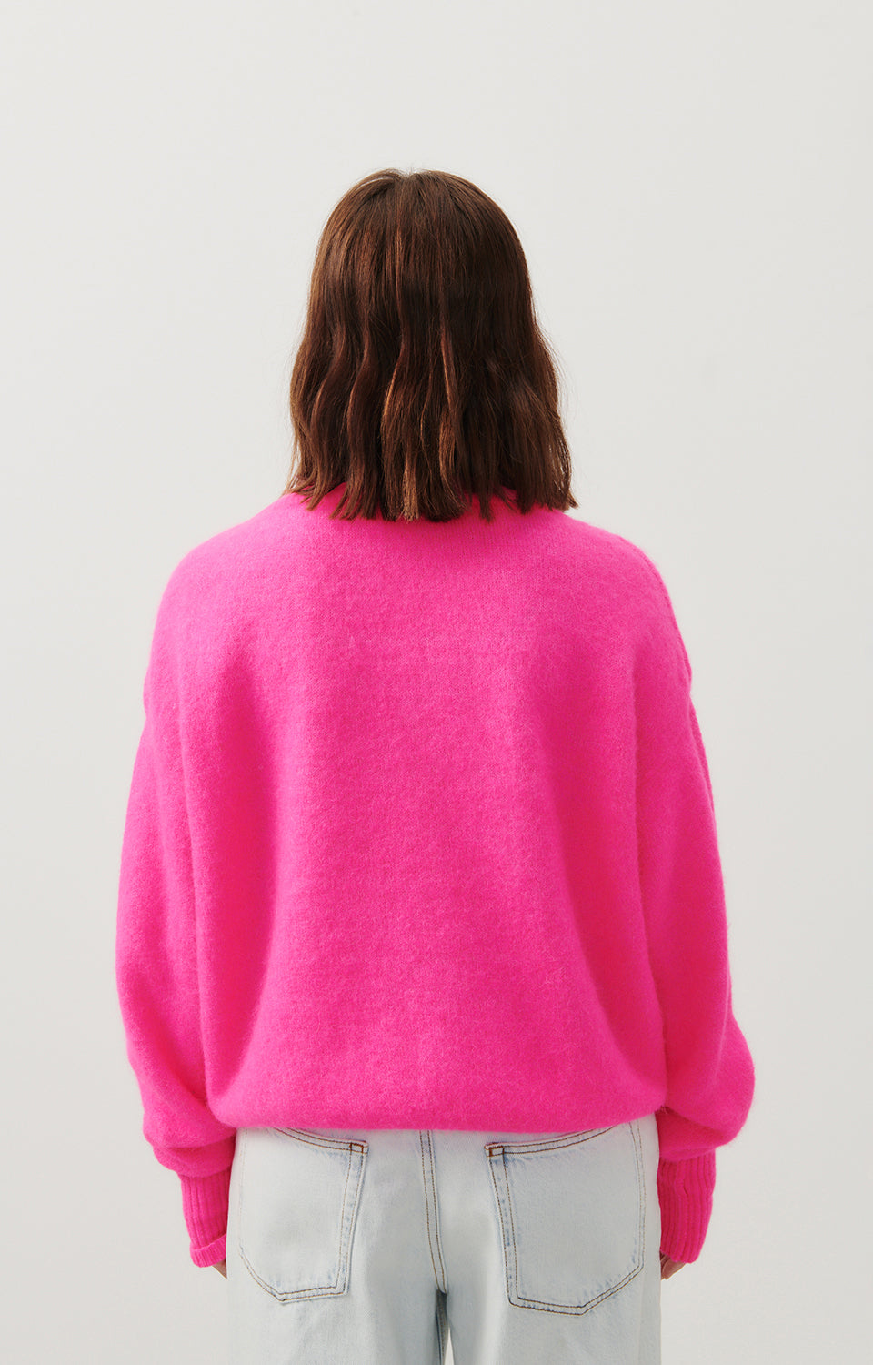 Women Fluo Pink Knit Sweater