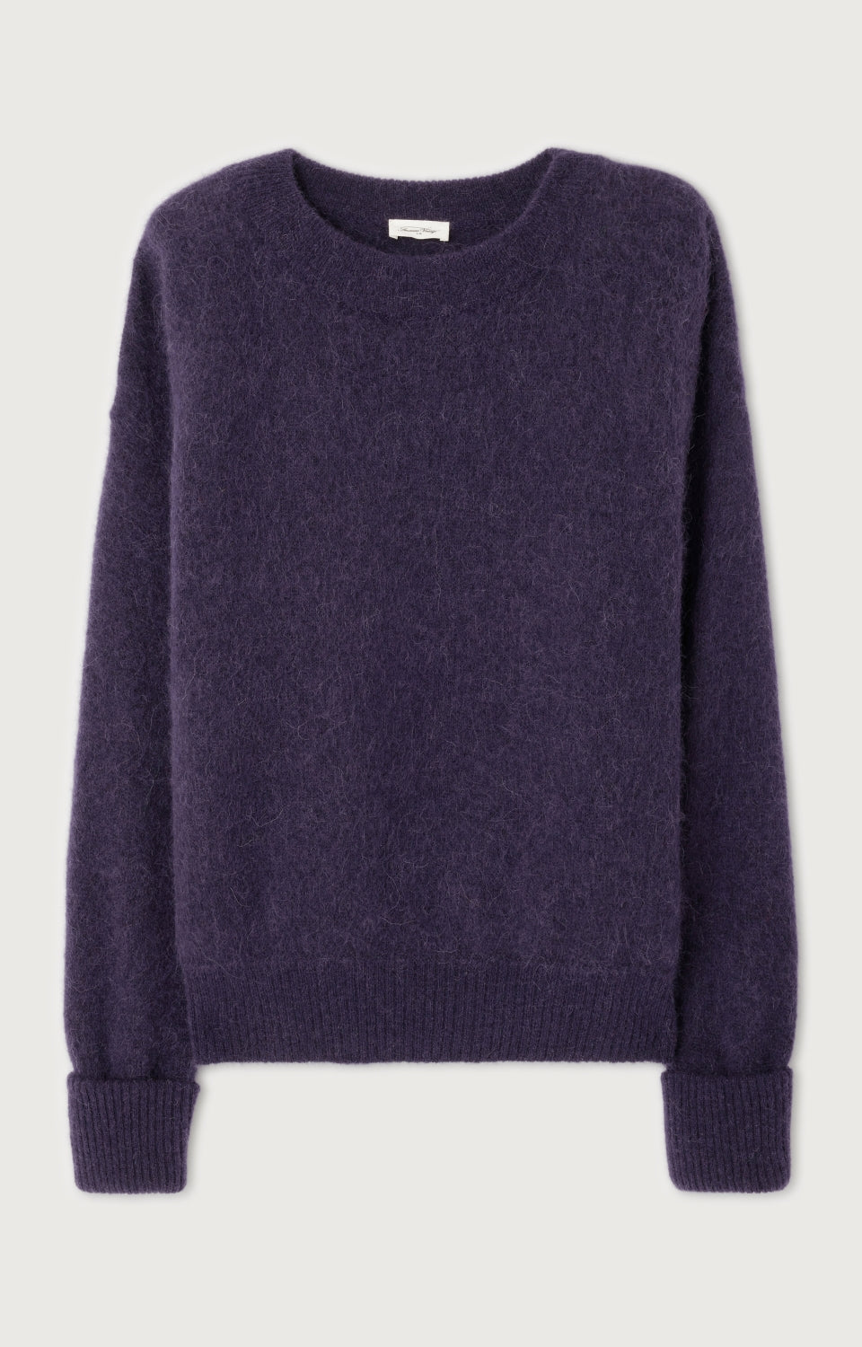 Women Dark Purple Knit Sweater