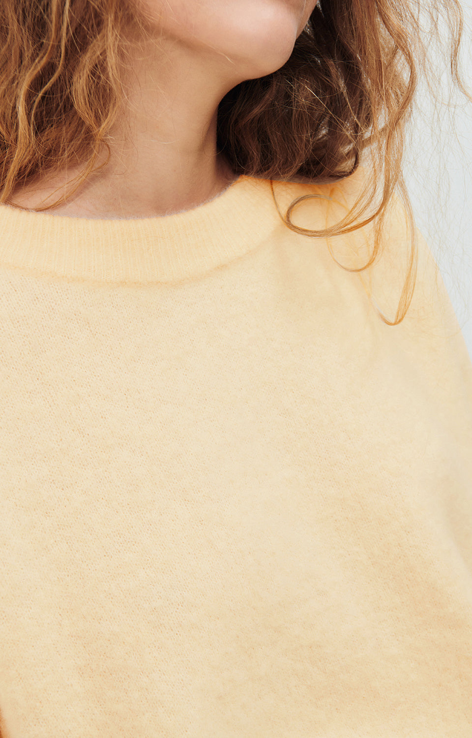 Women Cream Knit Sweater