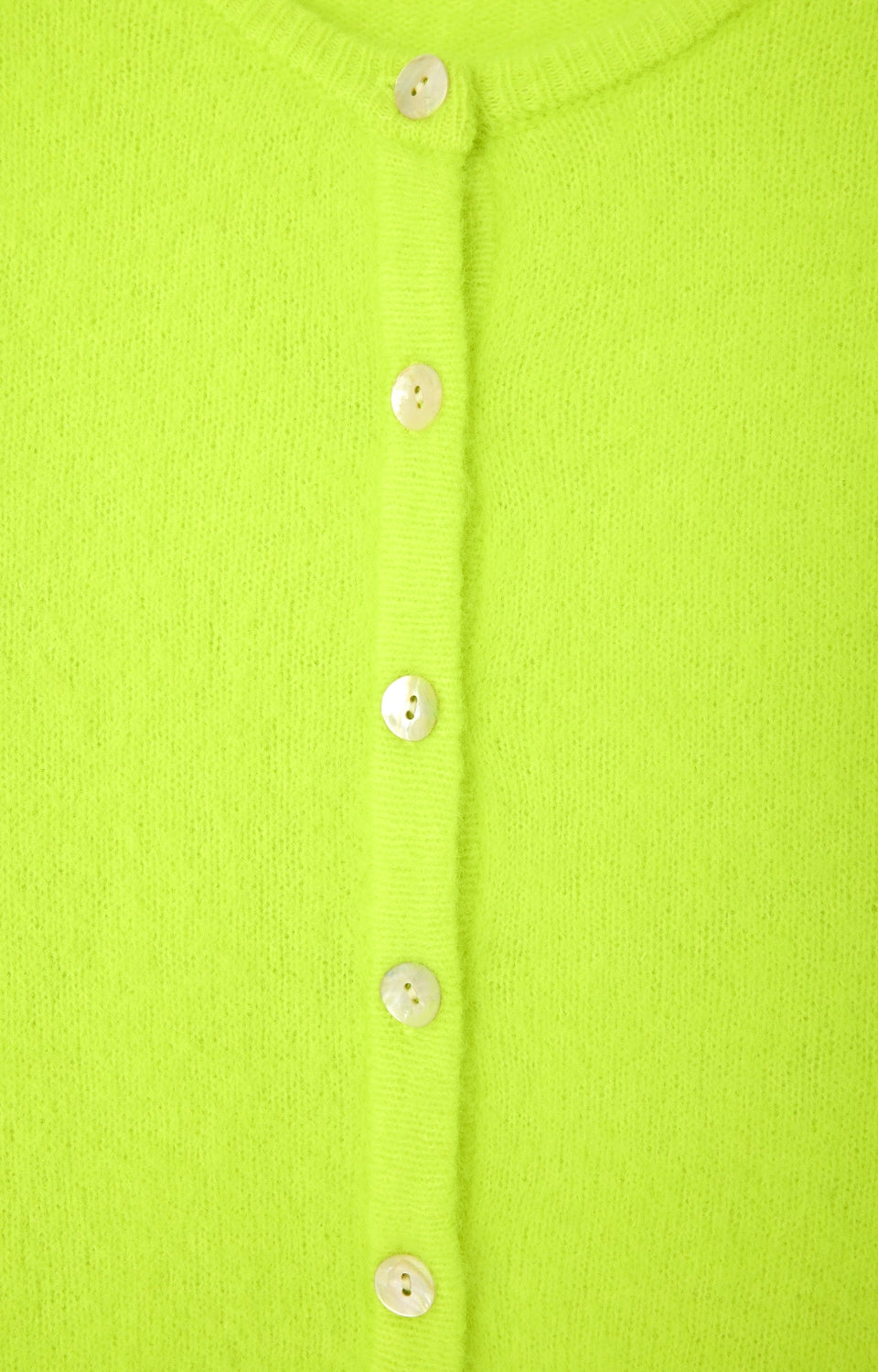 Women Fluo Green Knit Cardigan