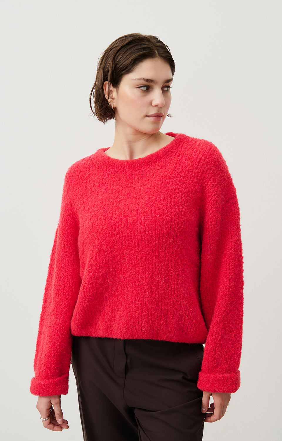 Women Red Knit Sweater