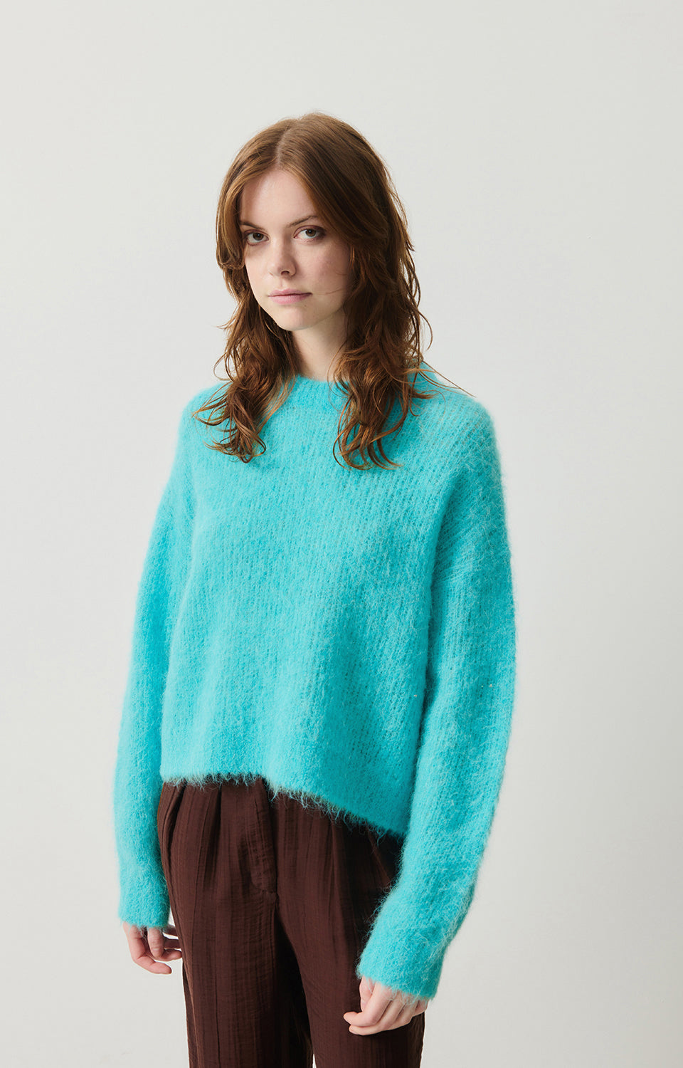 Women Blue Alpaga Sweater